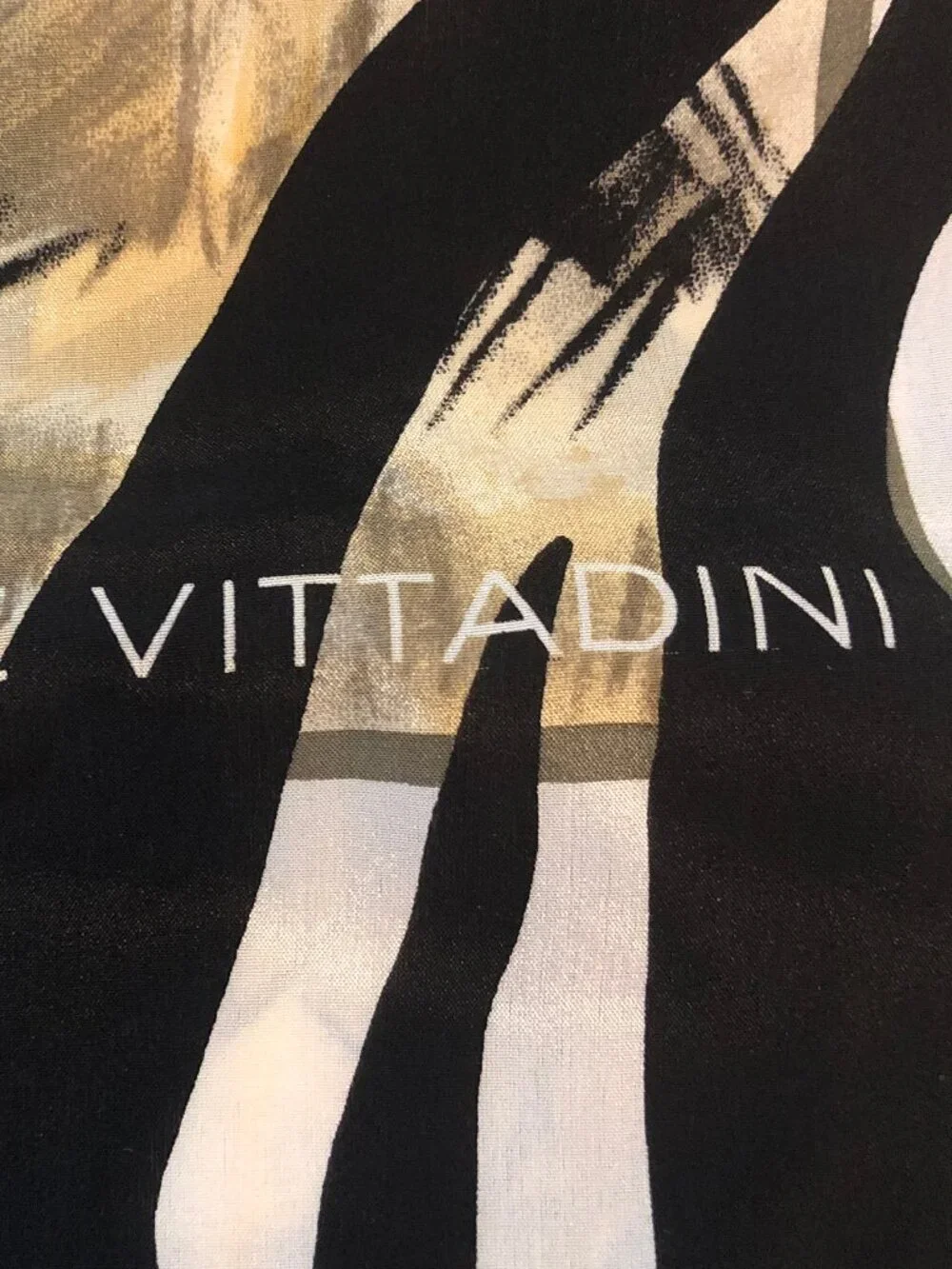 Vintage 1990s Adrienne Vittadini Safari Wildlife Scarf Zebra 52 x 11